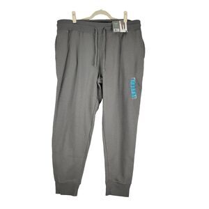 Berkley Jensen Mens Fleece Jogger Pants Drawstring Cotton Blend Gray XXL NWT